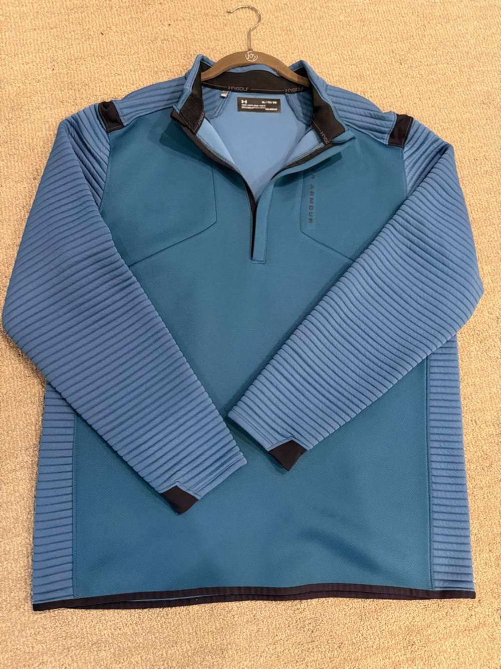 Under Armour Men’s Teal Blue Quarter-Zip Performance Pullover